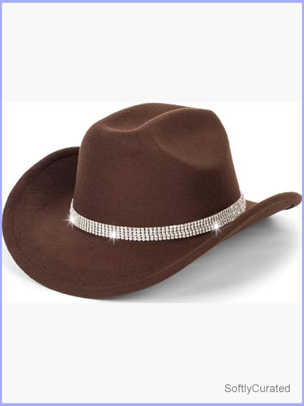 Vintage Roll Up Cowboy Hat with Decorative Band Adjustable